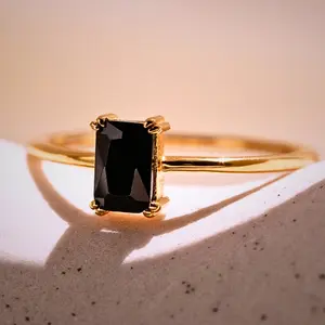 Fashion Gold-Plated Cubic Zirconia Ring | Elegant Promise, Engagement & Anniversary Jewelry Gift