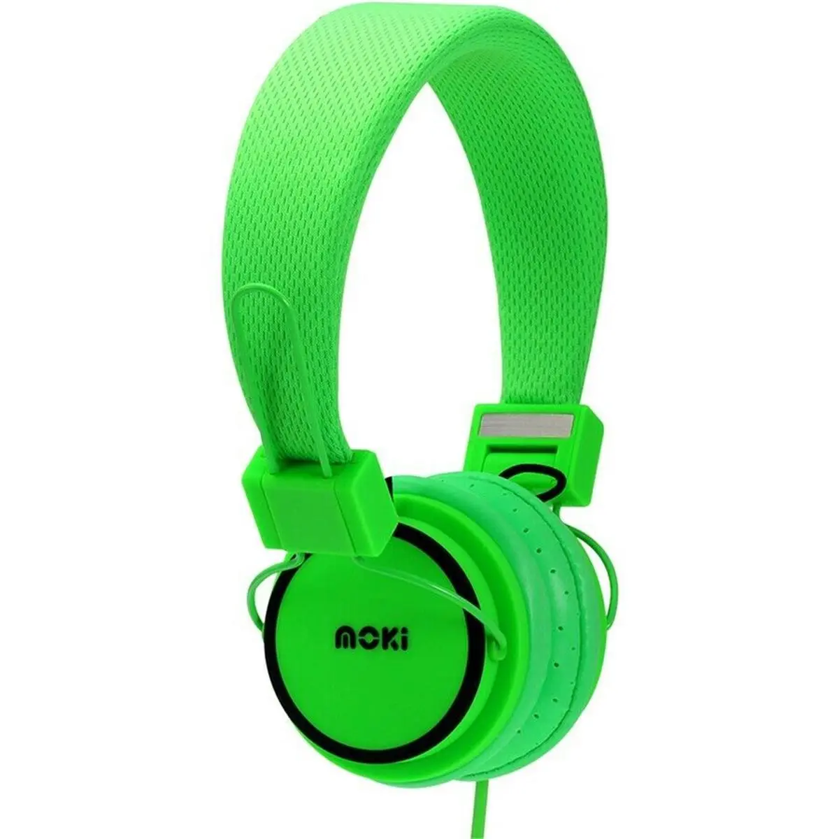 212 MAIN Moki Hyper Closed-Back Over Ear Headphones, Green Deep Bass Classic Bluetooth-Free Wired Headphones with 3.5 mm Audio Out Mini Jack Cable Plug Accessory