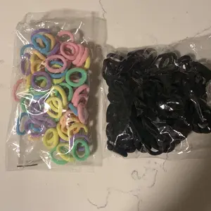 200 Pcs Mixed Color Cartoon Elastic Hair Bands for Kids, Cute Baby Girls Scrunchies and Rubber Bands, Children's Hair Accessories Set