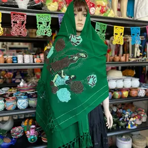 Virgen de Guadalupe Mexican rebozo fiesta shawl