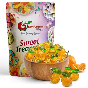 NY Spice Shop 3D Orange Fruit Filled Gummies – Juicy Gummy Candy, Real Fruit Taste, Chewy Snack, Trending TikTok Gummies