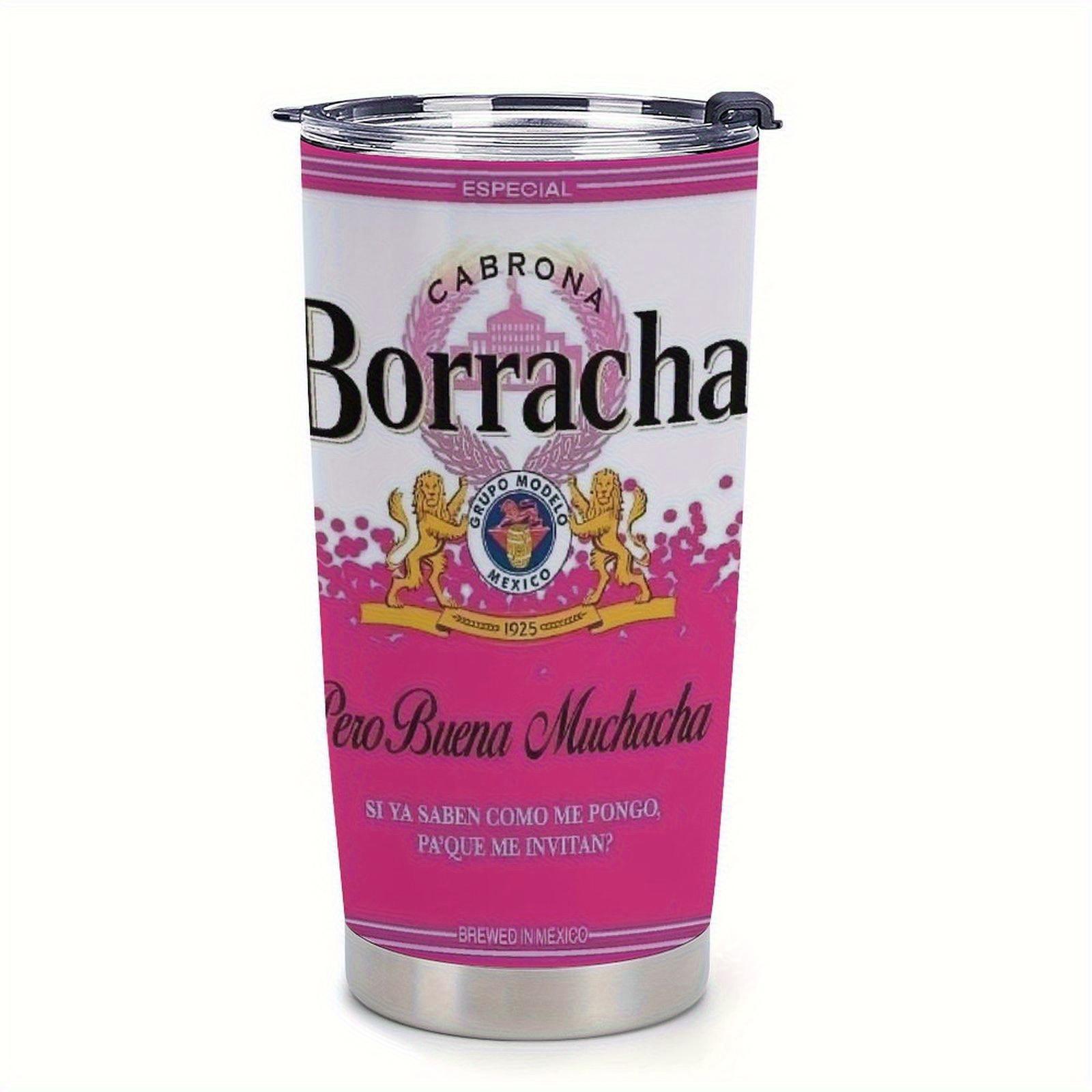1pc a 20Oz Stainless Steel Tumbler Featuring a Cabrada Borracha Design, Built to Last, Leak-Resistant, Easy to Clean, And Perfect for Outdoor Adventures, Sports, And Everyday Hydration. A Fashionable Travel Cup And Sturdy Drinkware Flasks