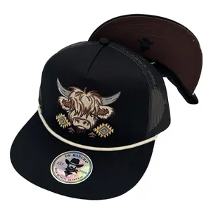 De Rancho Highland Cow #2 Hat (Black/Brown) DR130