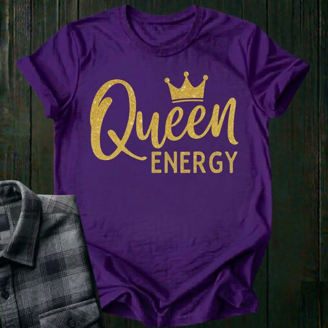 Queen Energy Glitter Crown Unisex T-Shirt