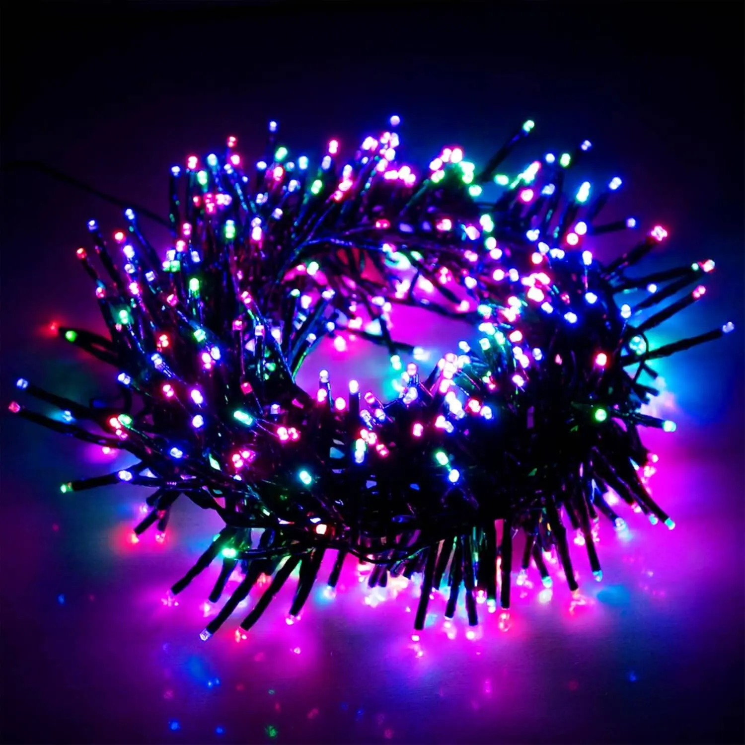 EcoNour 115Ft 2000-LED Copper Wire Cluster Sparkling Decorative Lights, IP44 Waterproof, 8 Modes, Timer, Memory Mode, Multicolor Lighted Decor for Christmas Tree, Indoor/Outdoor Wedding Use, Lighted Decorative Lights