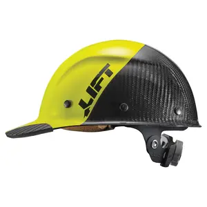 Lift Safety Dax Cap - 50/50 Hi-Vis Yellow Carbon Fiber Hard Hat