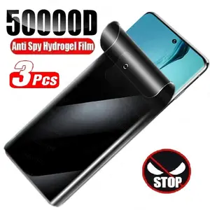 3 Pcs Privacy Hydrogel Film Screen Protector Compatible With Xiaomi Redmi Note 14 13 12 11 Pro, Redmi 14 13 12 10C, Compatible With Xiaomi Mi 14 13 12 11 Pro 11T 11 Lite 5G NE, No Bubbles, Anti-scratch, Anti-fingerprint (Not Tempered Glass)
