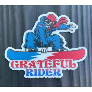 Grateful Rider Snowboarder Sticker