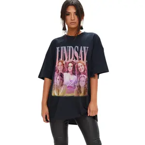 Lindsay Lohan Vintage Graphic Tee – Retro Bootleg Style Unisex Shirt Featuring Iconic Actress Artwork, Soft Casual Top for Pop Culture Fans