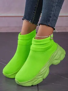 Women's Mesh Slip on Sock Sneakers, Casual Comfortable Breathable Sports Shoes, All-match Round Toe Shoes for Daily Wear, Breathable Walking Sneakers