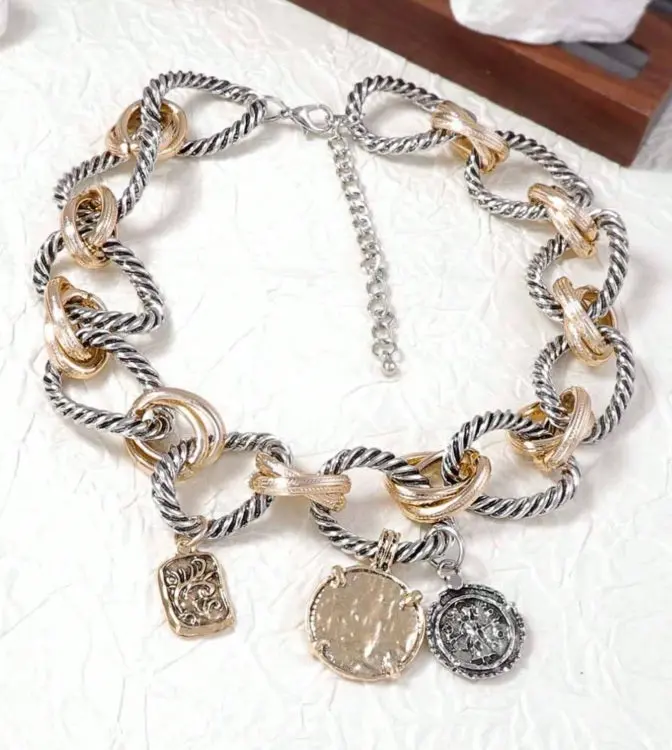 Twilight Medallion Link Necklace