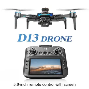 Beginner-Friendly Drones with camera D13 Drone with Triple Camera, Brushless Motor RC Quadcopter with 5.6" Screen Remote, Obstacle Avoidance, Optical Flow Hover, Foldable FPV Drone for Beginners