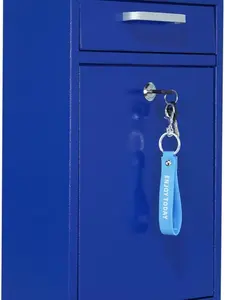 VORVIL Locking Mailbox Wall Mount - Galvanized Steel Mailbox with Keys for Outdoor - Secure Modern Design Large Drop Box for House & Office