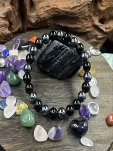 Iron Ore Obsidian Bracelet, Dual Flash Design, Unique Simple Beaded Bracelet, Unisex, All Occasions, Party Gift, Birthday Present