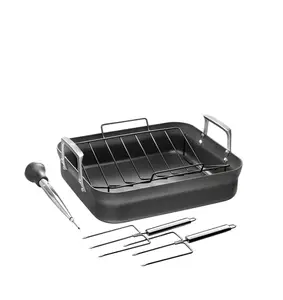 Motion Hard Anodized Collection 16" x 14" Nonstick Roaster Pan
