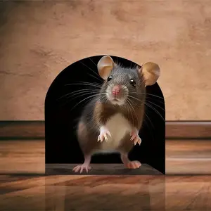 Realistic Mouse Hole Wall Sticker, Easy to Apply, Fun Home Decor for Bedroom Kitchen Living Room, Self-Adhesive, Accurate Size, Adds Playful Charm, Wall Decal, Decorative Stickers