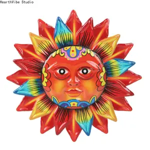 New Sunface Wall Hanging Iron Art Craft, Creative Metal Craft Wall Decoration