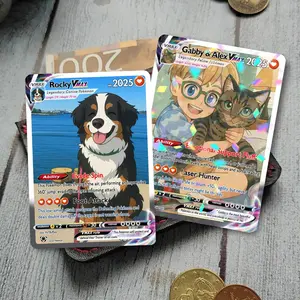 Custom Pet Anime Card - Personalized Pet Trading Card - Unique Gift For Cat Dog Lovers - Gift For Him Her Keepsake