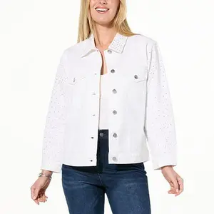 Colleen Lopez Rhinestone Denim Twill Jacket