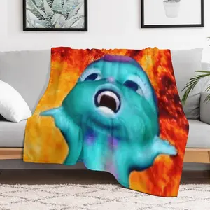 Bibble Meme themed cozy printed flannel blanket, super soft, lightweight and versatile for sofa, bedroom, office and travel