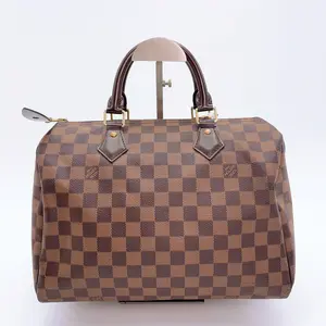 Pre-owned Louis Vuitton canvas Shoulder Bags Damier Ebene Speedy 30