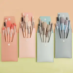 Portable Makeup Brush Set with Storage Bag, 1 Set Soft Bristles Makeup Brushes for Foundation, Powder, Concealers, Eye Shadows, Blush, Makeup Accessories
