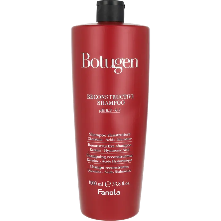 Fanola Botugen Reconstructive Haircare Shampoo, pH 6.3-6.7, Daily Lightweight Cleanser for Hair Restoration, 1000 ml/33.8 fl.oz, Restore