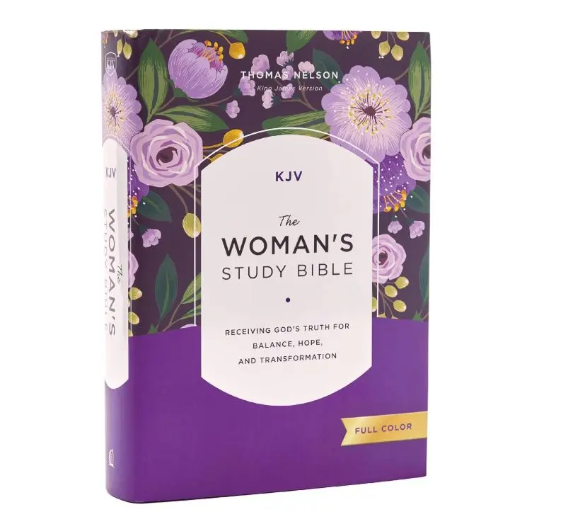 KJV, The Woman's Study Bible, Hardcover, Red Letter, Full-Color Edition, Comfort Print: Receiving God's Truth for Balance, Hope, and Transformation
