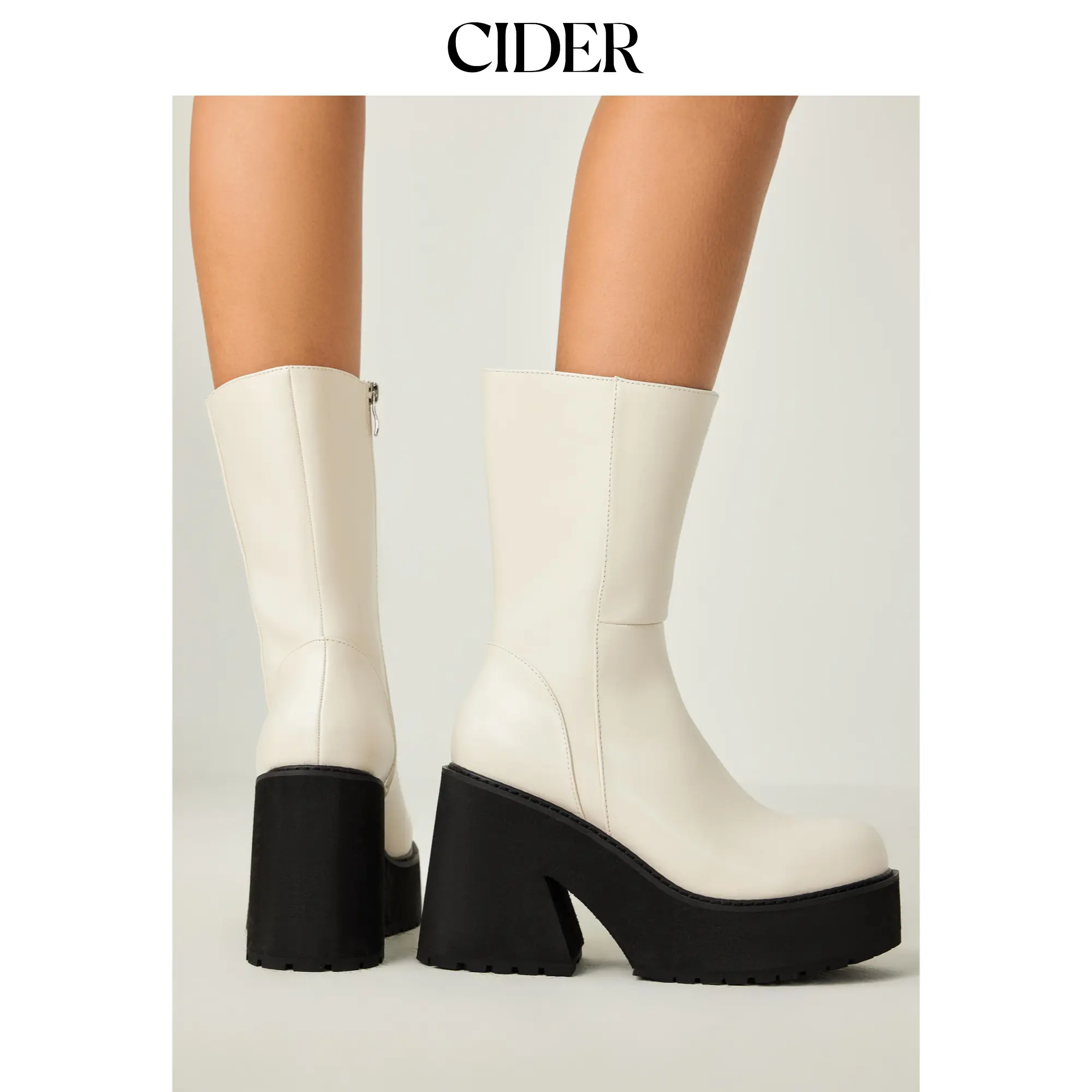 Cider [3 colors, size 6-11] Classic Heeled Ankle Boots