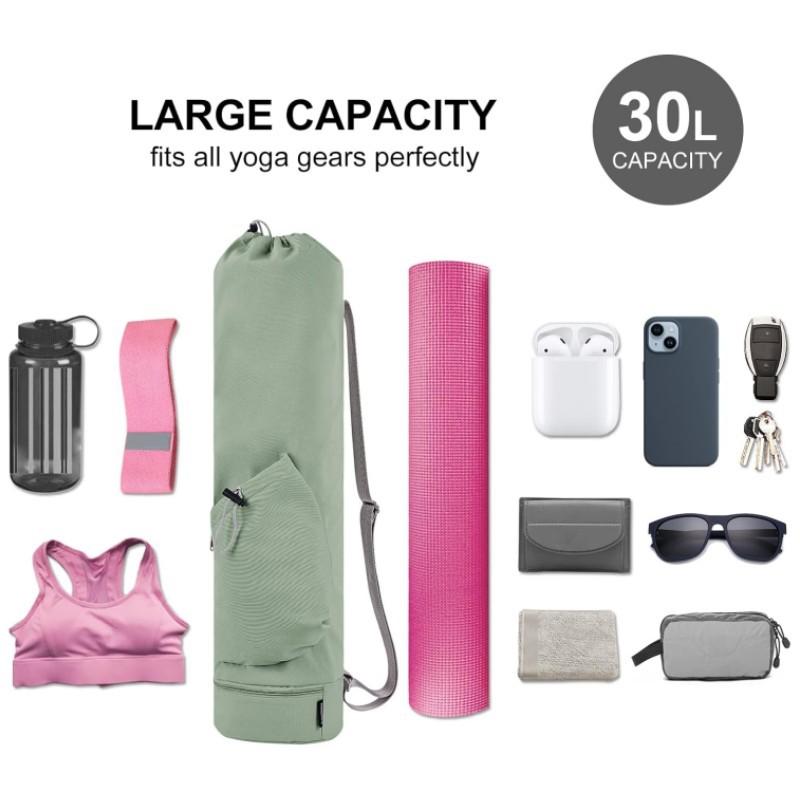 Multifunctional Sports Storage Bag Yoga Mat Carrier with Water Bottle Pocket and Bottom Wet Compartment Versatile Yoga Mat Sling Organizer