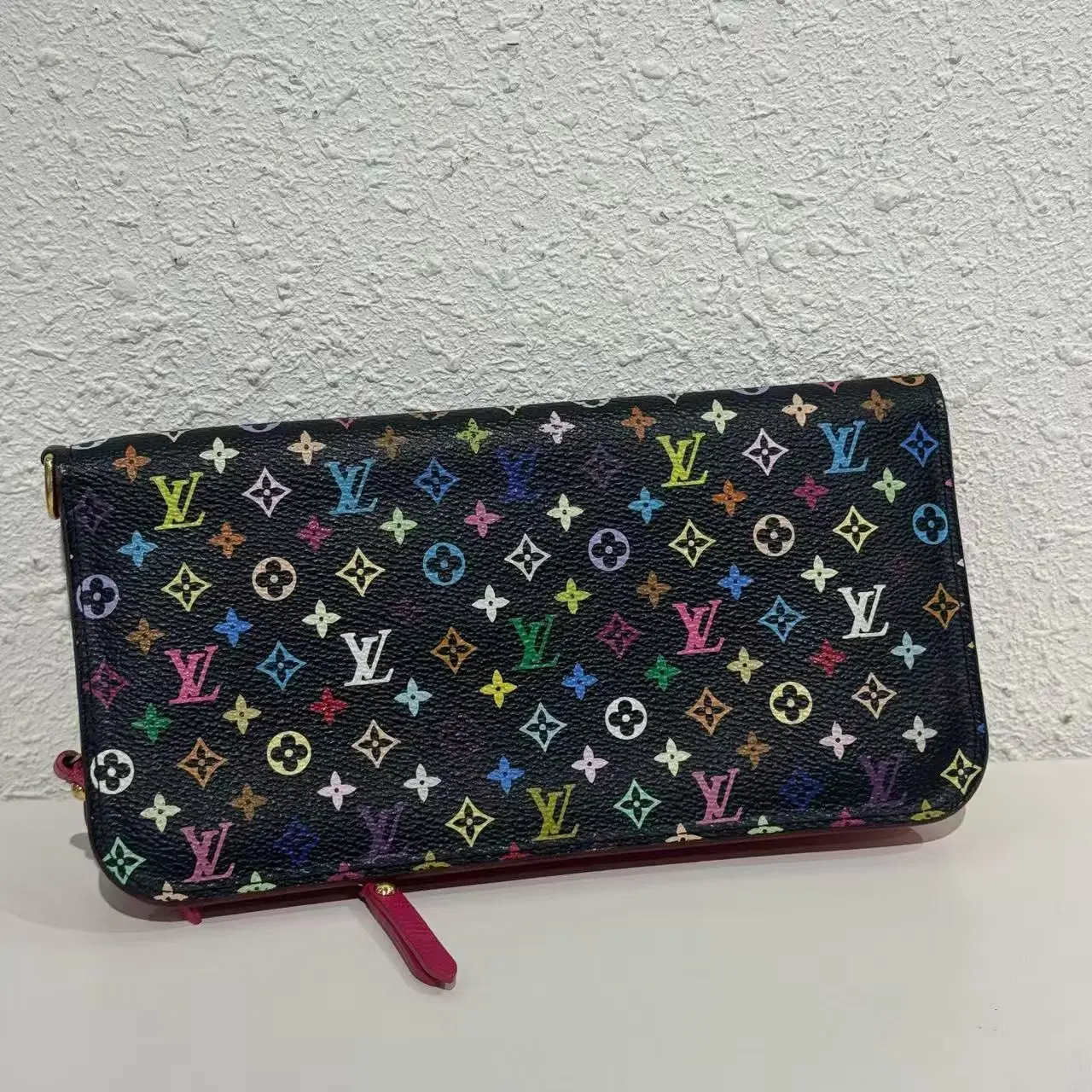 Pre-owned Louis Vuitton Monogram Multicolore Insolite Wallet in Black Grenade