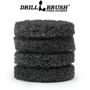 4in Black Scrub Pad 4 Pack
