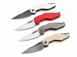 Ketuo Woody Pocket Knife, 14C28N Steel Blade, G10 PEI Micarta Handle Folding Knife for Christmas Gift, Camping Hiking