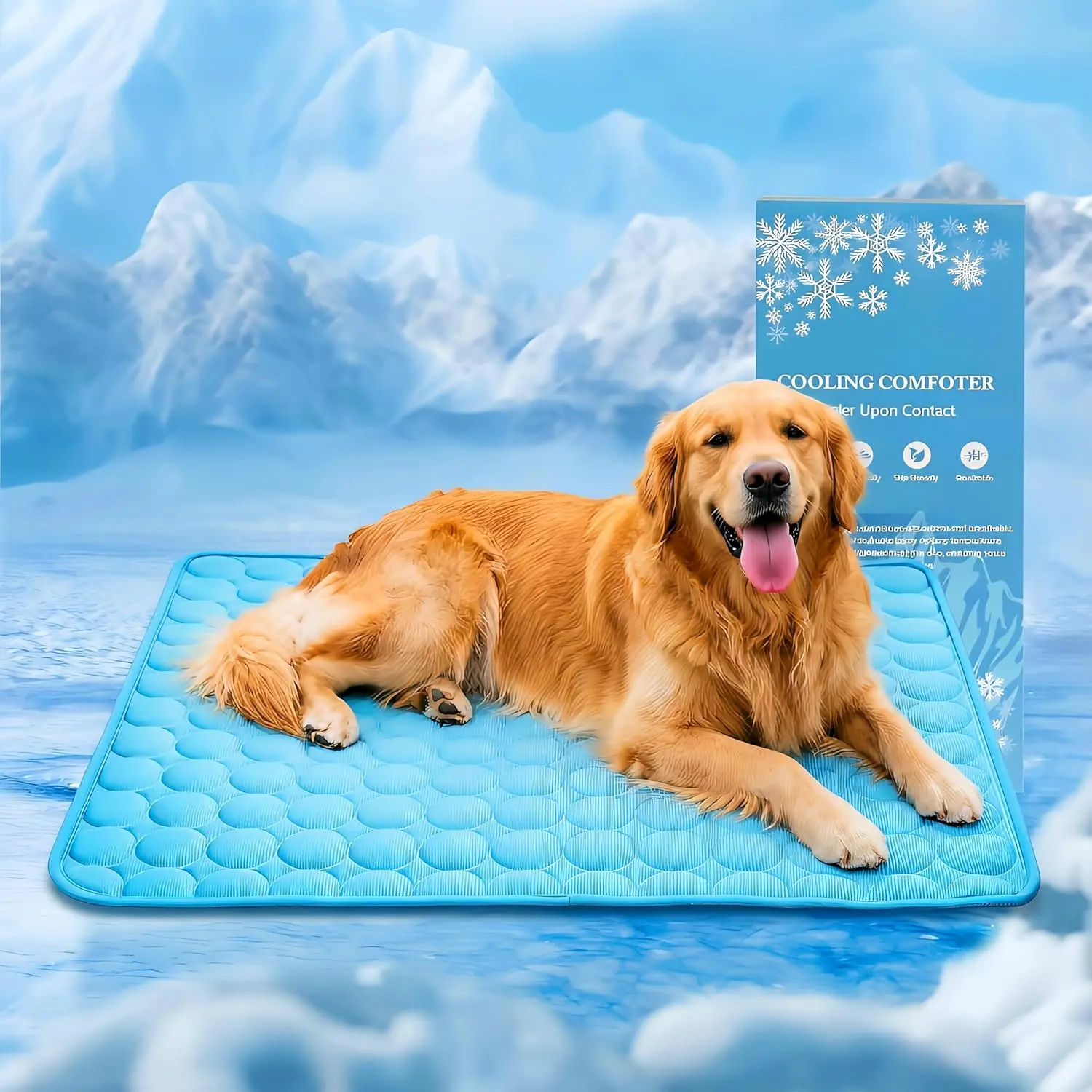 Dog Cooling Mat Arc-Chill Cooling Dog Bed Mats, Q-Max>0.4 Washable Pet Cooling Pad Breathable Cooling Mat for Dogs & Cats Indoor & Outdoor Car Seats VeMee