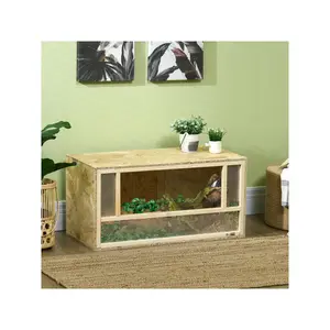 PawHut Wooden Reptile Terrarium For Chameleon, Lizard, Snake, Frog, Turtle