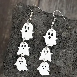 Ghost Halloween Dangle Earrings – Cute Pendant Gothic Statement Jewelry