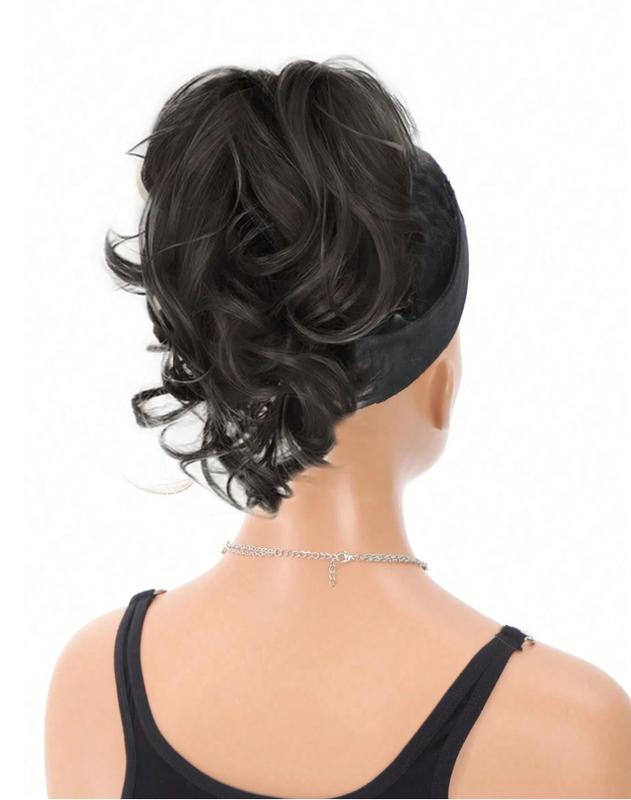 10 Inch Claw Ponytail Short Curly Wavy Ponytail Extensions Synthetic Clip In Hair Extensions Elegant For Daily Use Hair Accessories