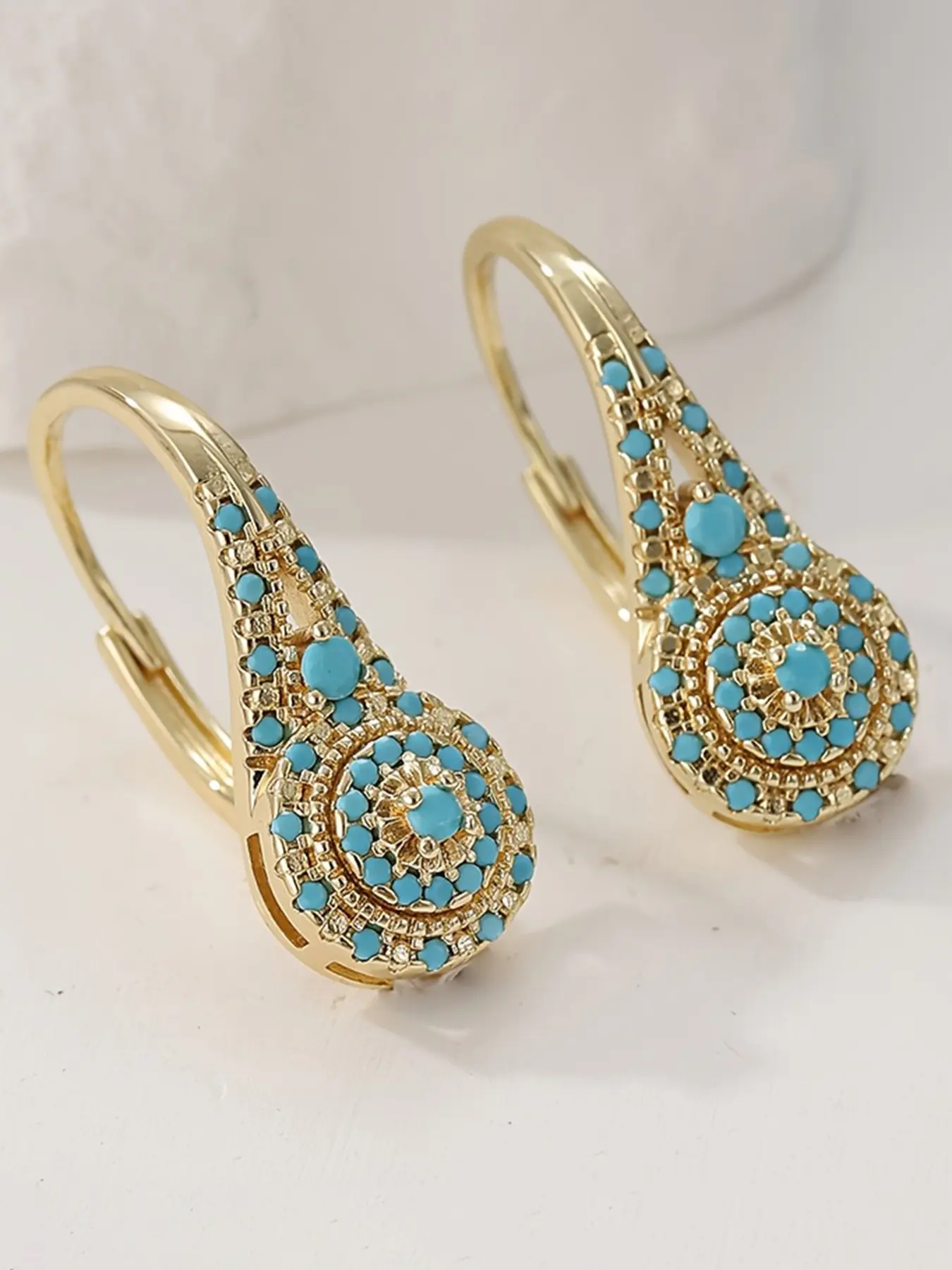 Elegant Faux Turquoise Water Drop Earrings for Women, Perfect for Daily Wear and Formal Occasions, Ideal Holiday Gift, High Quality Earrings Dangle, Dangling Earrings, Stylish Jewelry