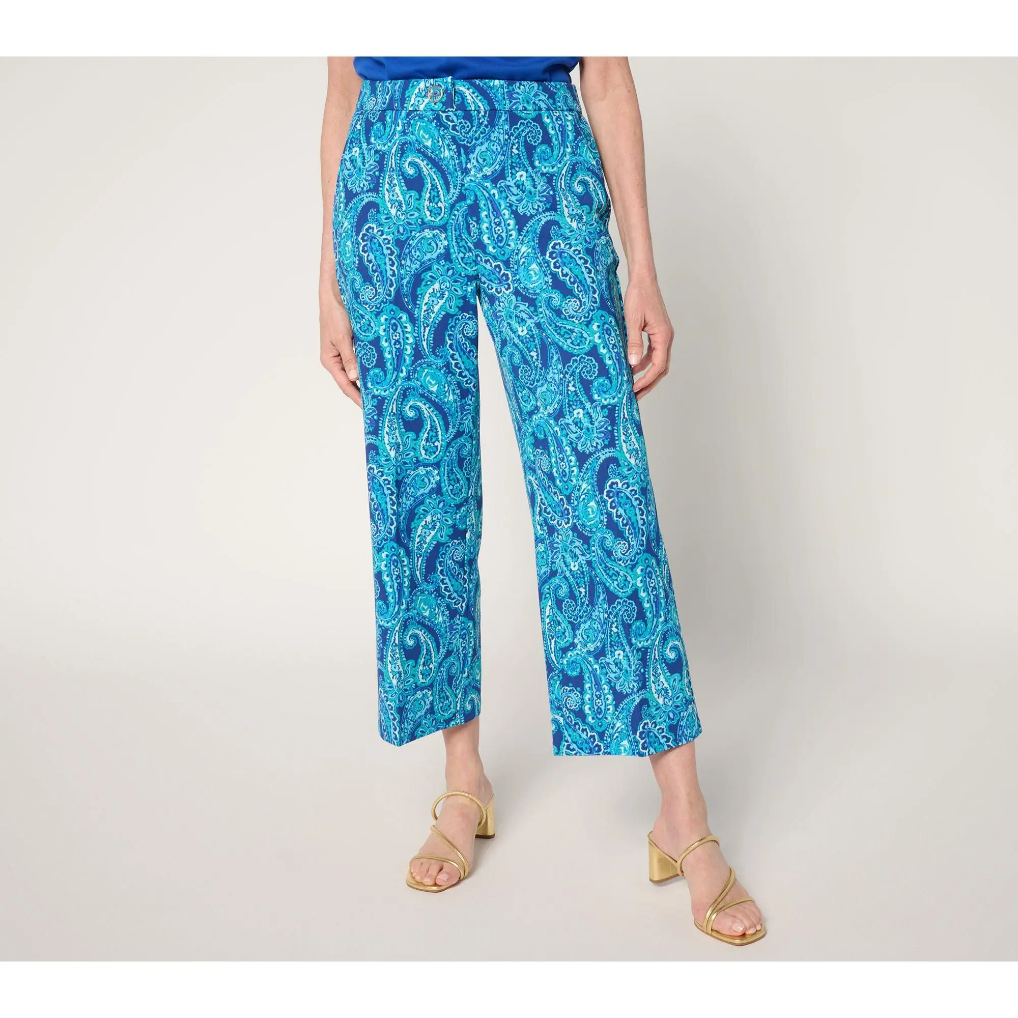 Isaac Mizrahi Live! Regular On-the-Go Crepe Straight Leg Pants