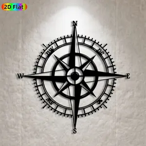1pc Compass Metal Wall Art,Navigational Compass Statue Mural, Ideal Gift for New Year,Christmas,Adventure Decor Enthusiasts,Weather-Resistant Metal Wall Decor Wall Sculptures, Perfect for Entryway Wall & Garden Fence, Nautical Theme Enthusiasts