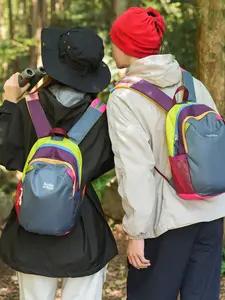 Women's Outdoor Hiking Backpack, Lightweight Travel Bag, College Student Casual Cycling Sports Pack, Colorblock Dual Shoulder Bag