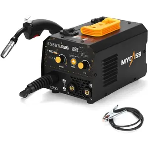 Welding Machine,MIG Welder with 2-in-1 Flux Core/Wand Welder Welder with 130 Amp 110 Volt Airless MIG Welder with Synergy IGBT Inverter Welder Portable Wire Welder