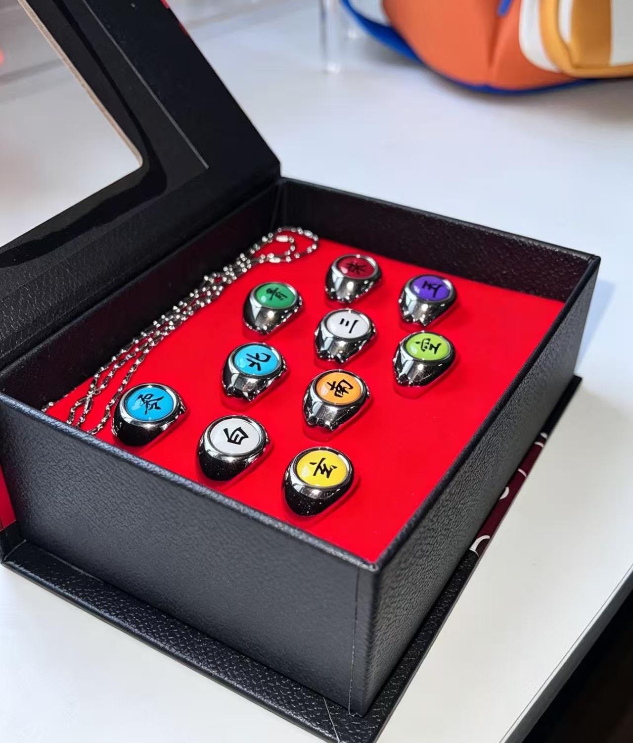Naruto Akatsuki Silver Ring Set as a fan gift for friends featuring a high-end stylish and personalized look