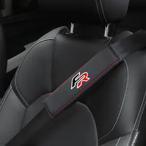 Leather Seat Belt Shoulder Covers, Protective Pad Set for Car Seats, Universal Fit Design, Durable & Comfortable, Easy Installation, Car Accessories