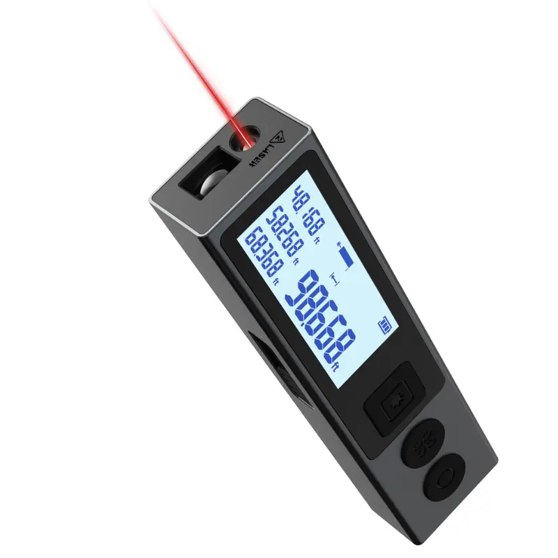 MILESEEY  M120 Pro Laser Measure – 98Ft Range, Rechargeable, Mini Portable Laser Distance Meter with Backlit Display, Pythagorean Mode – Measures Distance, Area, Volume – Ideal for Home Improvement, Construction, DIY
