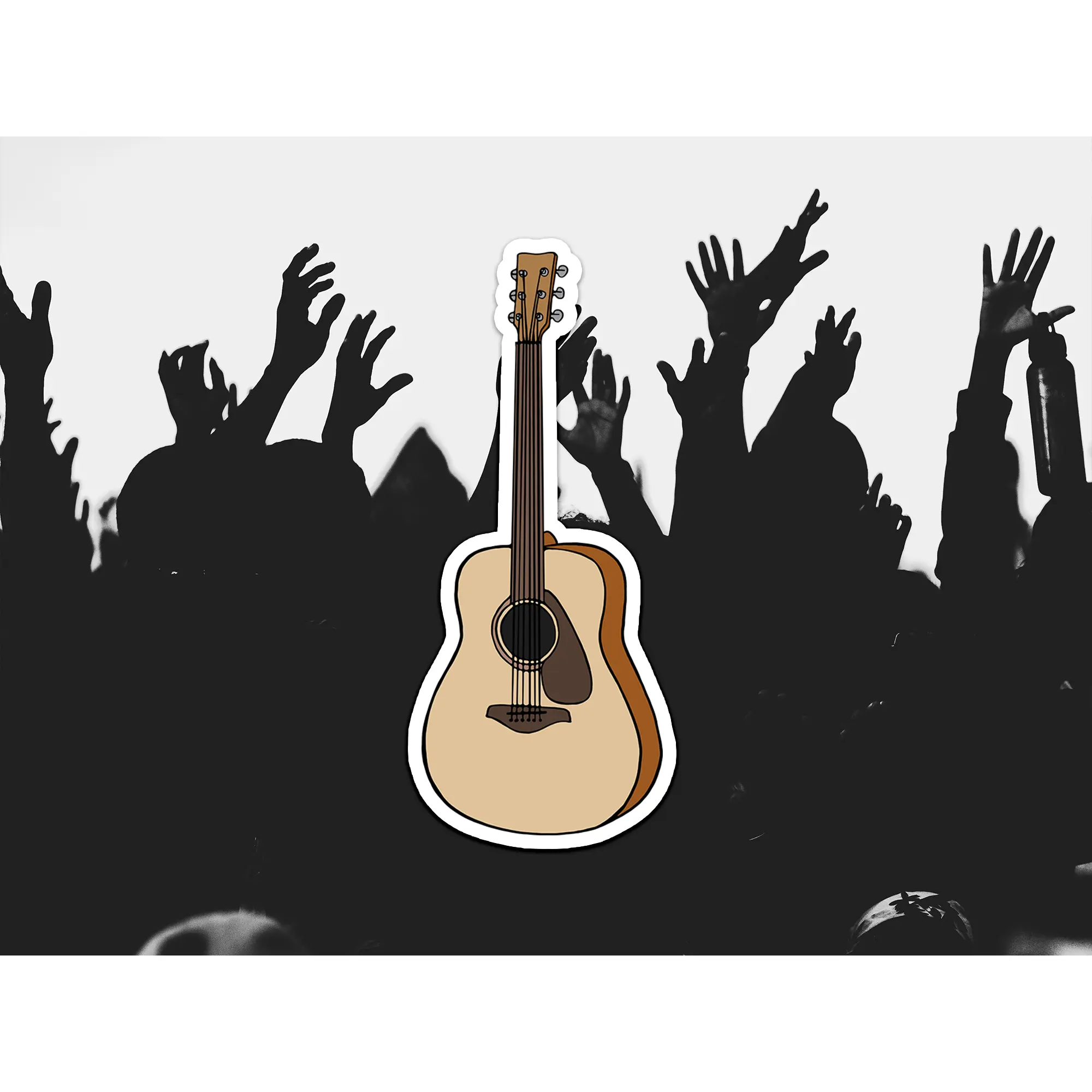Acoustic Guitar Sticker