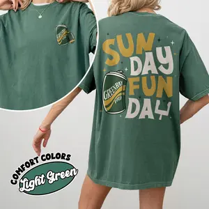 Green Bay Football Comfort Colors Shirt, Sunday Football Shirts, Green Bay Fan Tee, Sunday Funday Game Day TShirt SN9