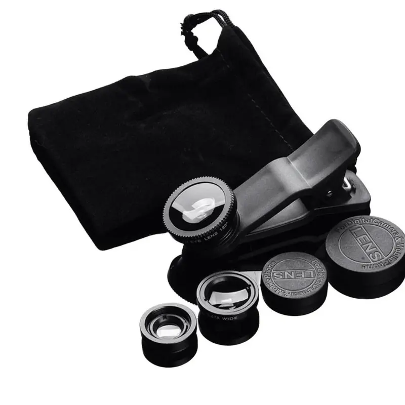 Lens for phones 3-In-1 Phone Lens Kit with Macro, Fisheye & 180° Wide Angle View, Perfect for Cellphone Selfies & Photography, Enhance Your Mobile Camera Experience, Lens Attachments, Smartphone Camera Accessories