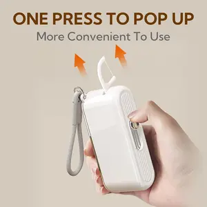 Refillable Floss Dispenser with Mirror – Portable Hanging Cord Design with Floss Stick Organizer