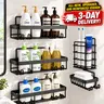 5-Piece Rustproof Stainless Steel Bathroom Organizer Set, No-Drill Self-Adhesive Shower Organizer with Holder & Shelf for Shampoo & Body Wash, Renter-Friendly Bathroom Accessory with Easy Installation